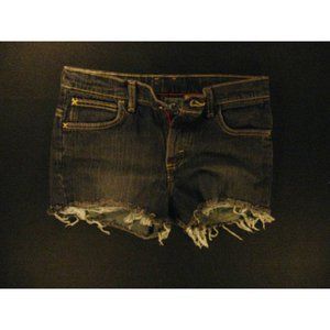 Wrangler Vintage CUTOFF JEANS SHORTS Womans W 28 MEASURED Daisy Dukes Blue Denim